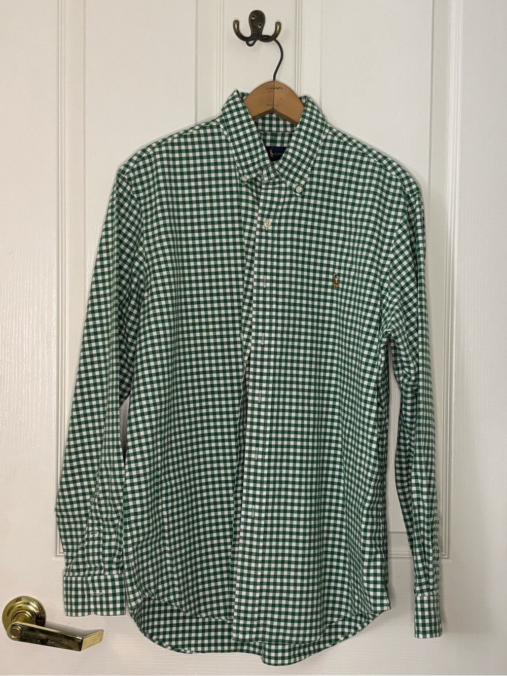 Ralph Lauren Green Gingham Button-Down Shirt - Men's